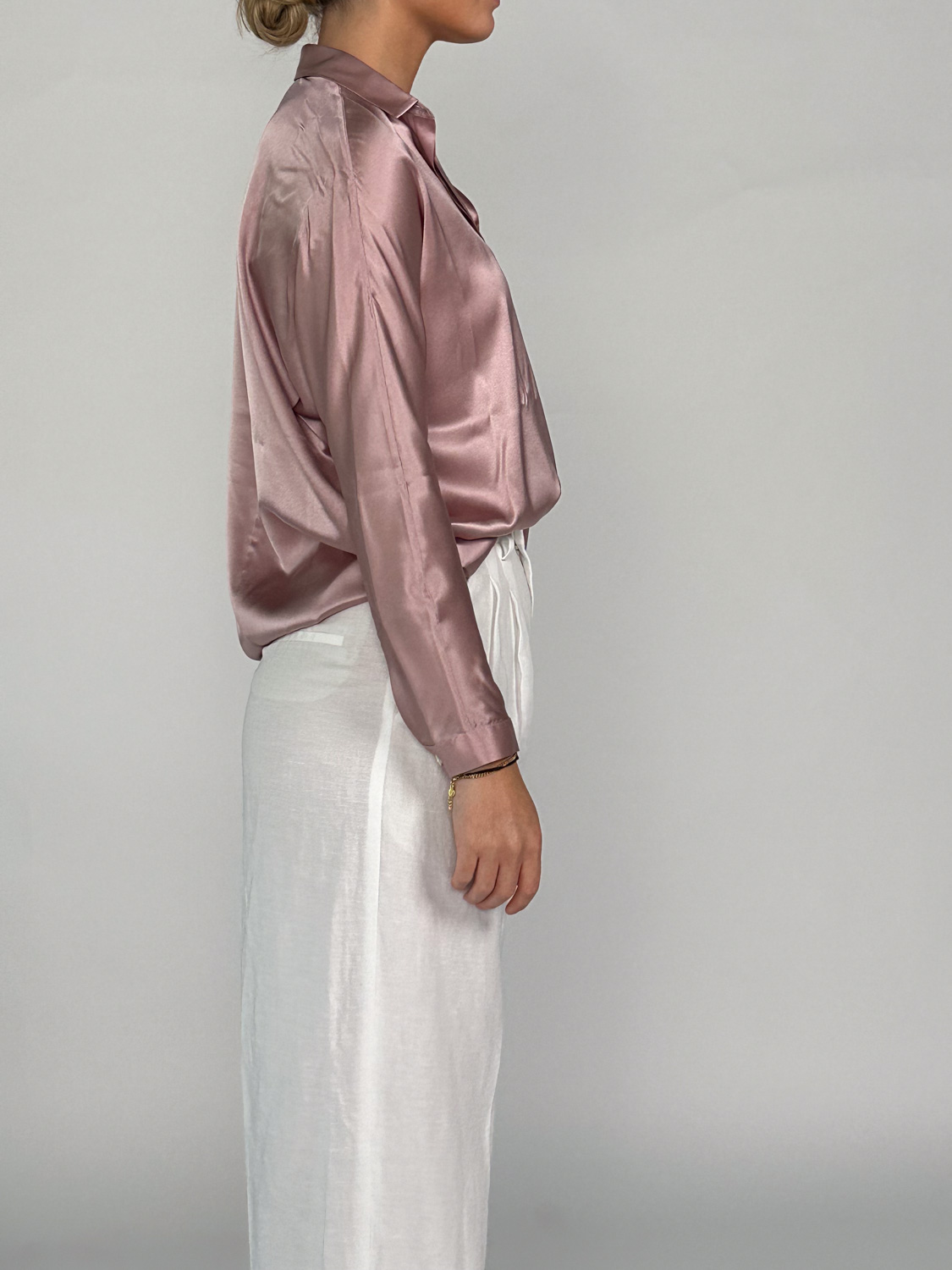 Blooming Argordo – stretchy silk blouse   brown 34