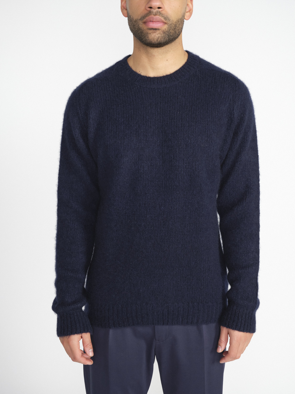 Stephan Boya Boya Leo – Weicher Cashmere-Pulllover marine XL