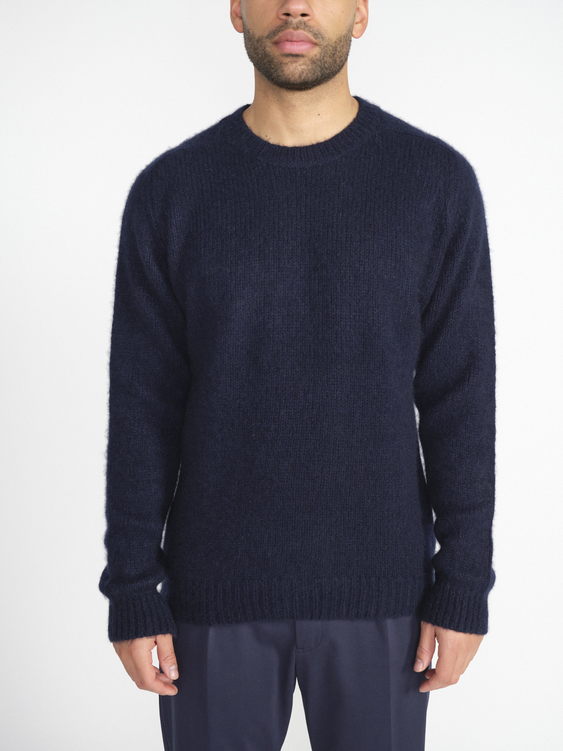 Stephan Boya Boya Leo – Soft cashmere sweater  marine S