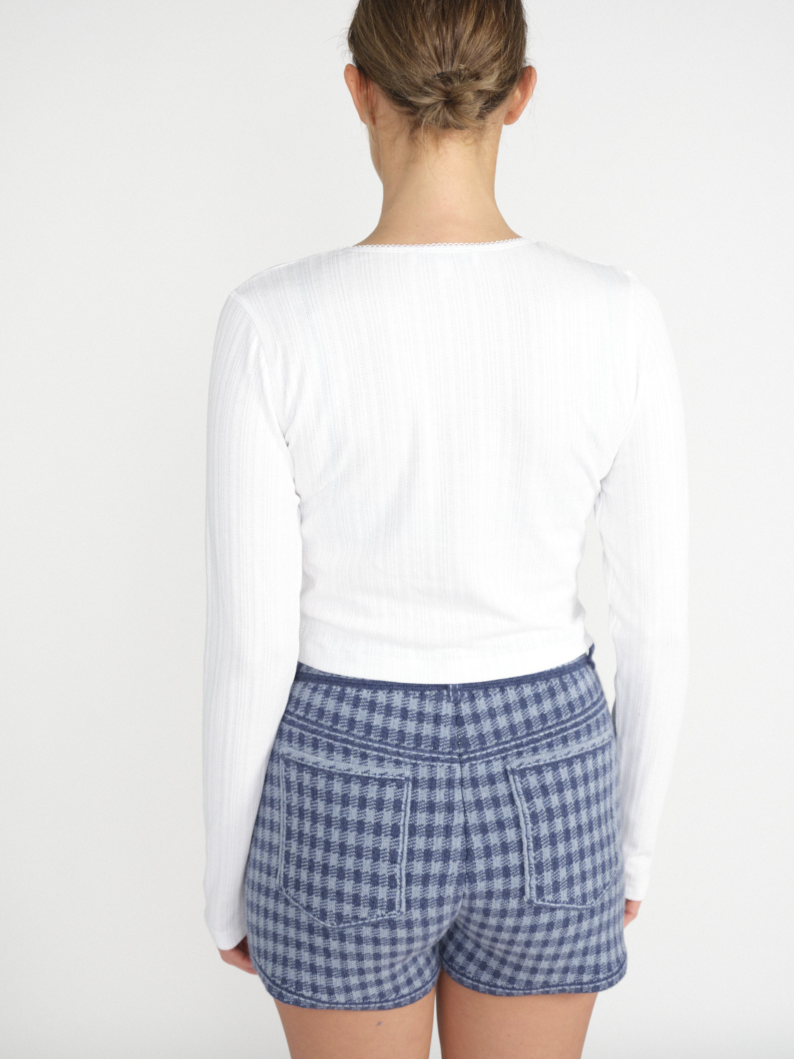 JW Anderson Long sleeve made of cotton with ajour pattern  white M