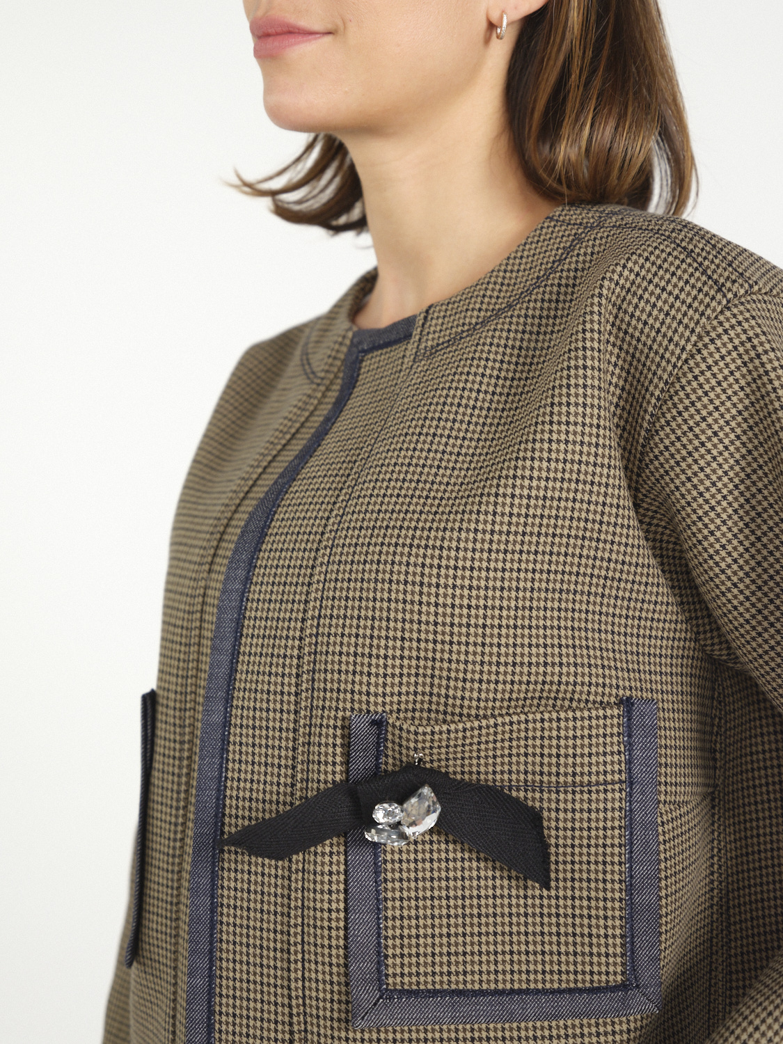 Odeeh Karierter Blazer – Jacke aus Baumwolle 36 braun Odeeh Karierter Blazer – Jacke aus Baumwolle 36 braun