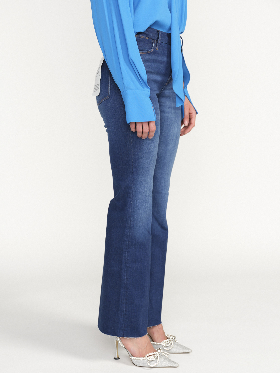 Frame Le High Easy - Pantalon en jean avec délavage foncé bleu 25