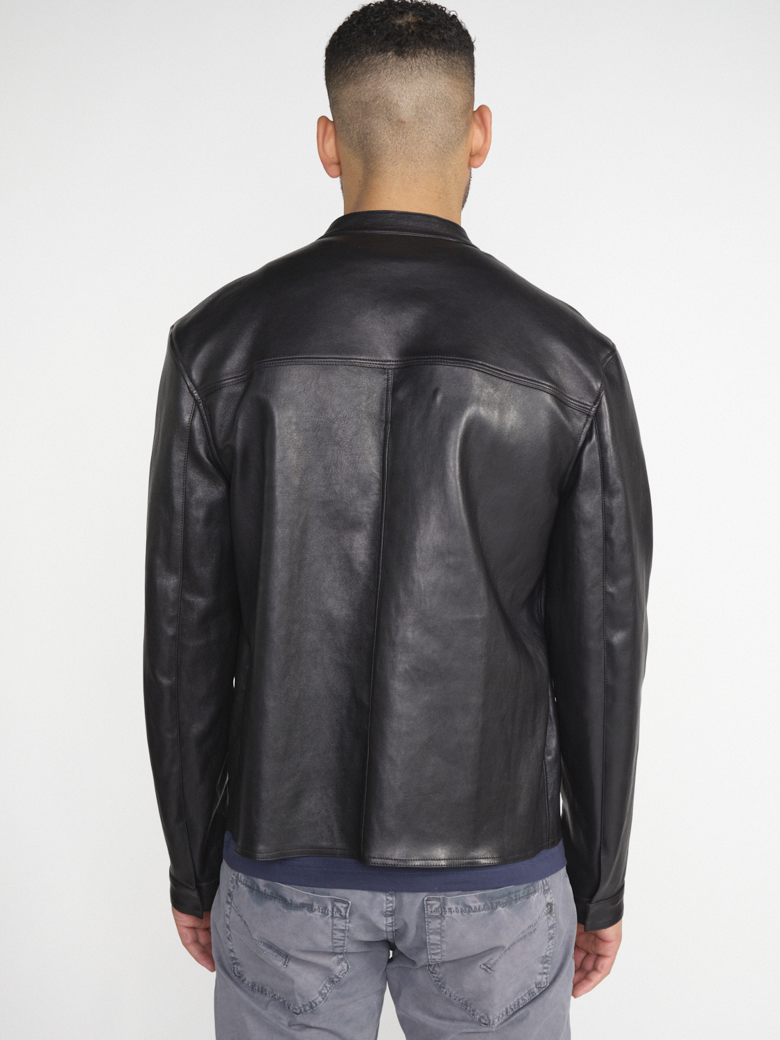 jitrois Blouson Angel – leather shirt jacket  black 52