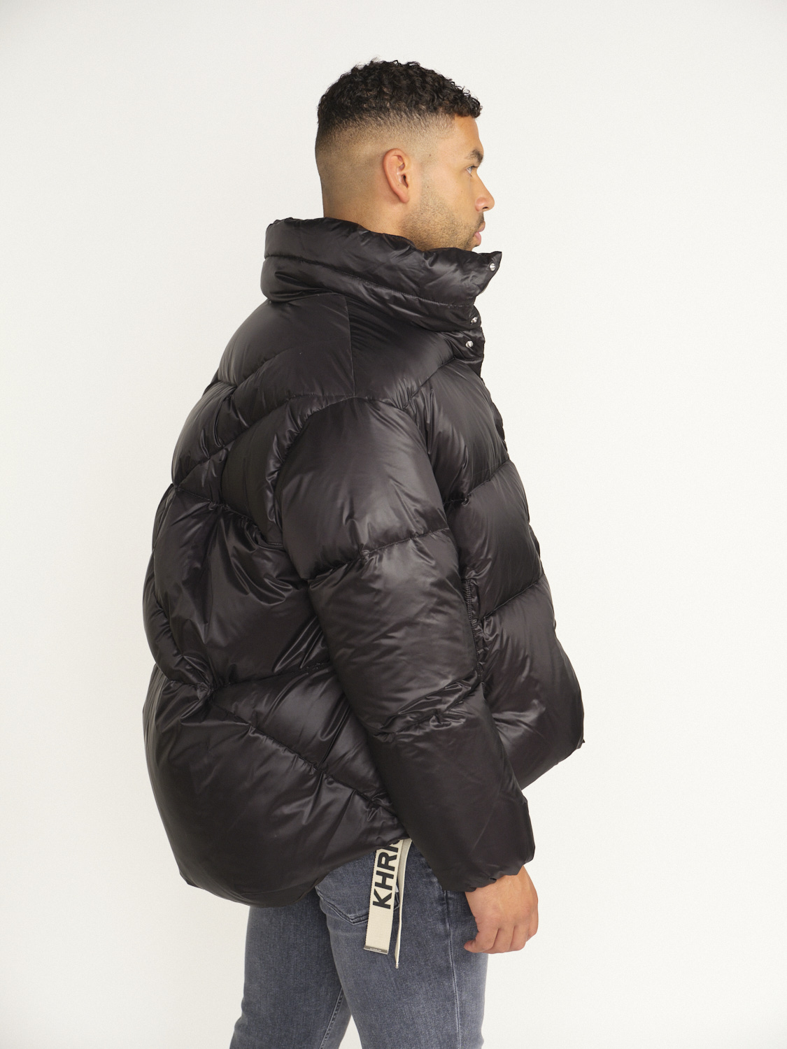 khrisjoy Bomber Puffer jacket with button closure loui.rocks