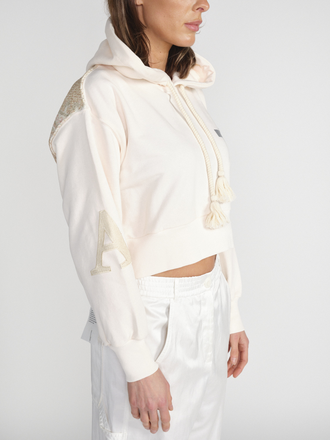 Al Ain Ahox - Cropped Hoodie mit Muster  crema S/M