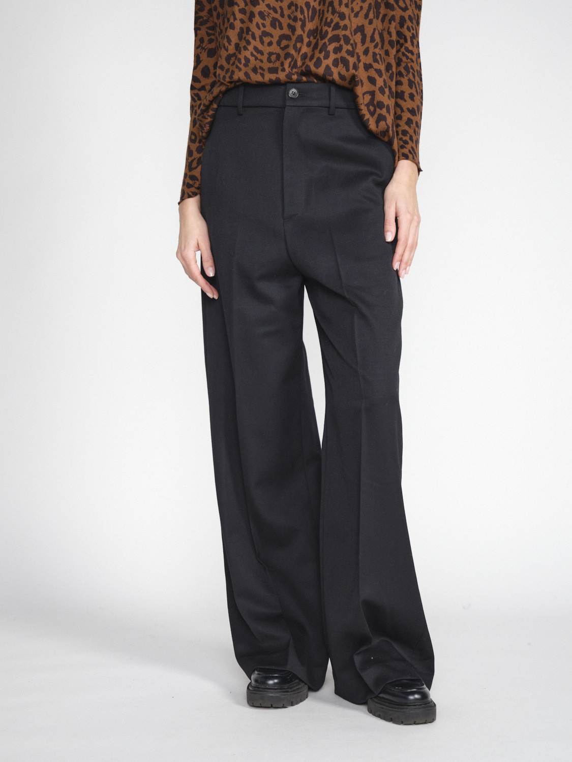 Nili Lotan Johan - Flowing wide-leg pants  black 34