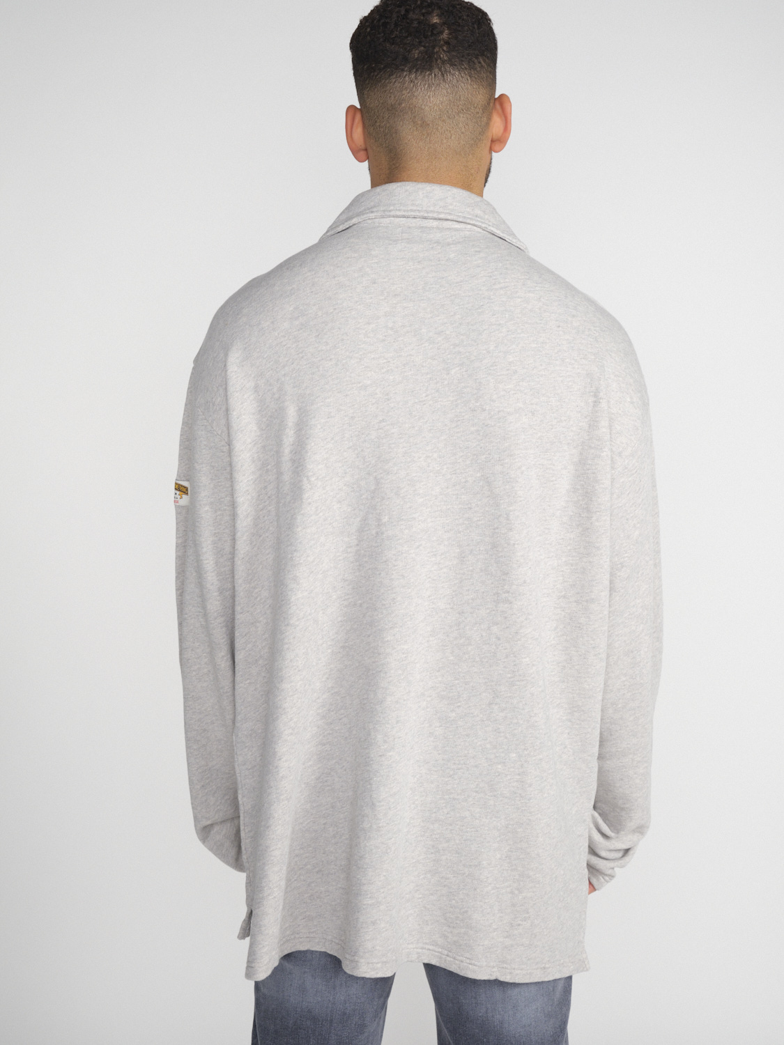 Martine Rose Zip Up – Oversized Sweatshirt mit Zipper   grau XS