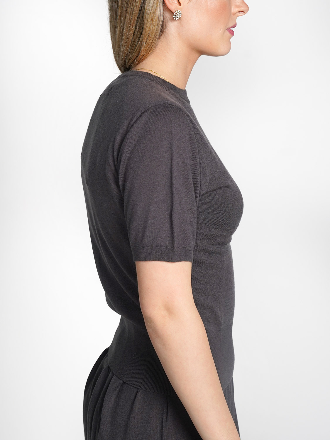 Extreme Cashmere n°416 Noor – T-Shirt aus Cashmere braun One Size Extreme Cashmere n°416 Noor – T-Shirt aus Cashmere braun One Size