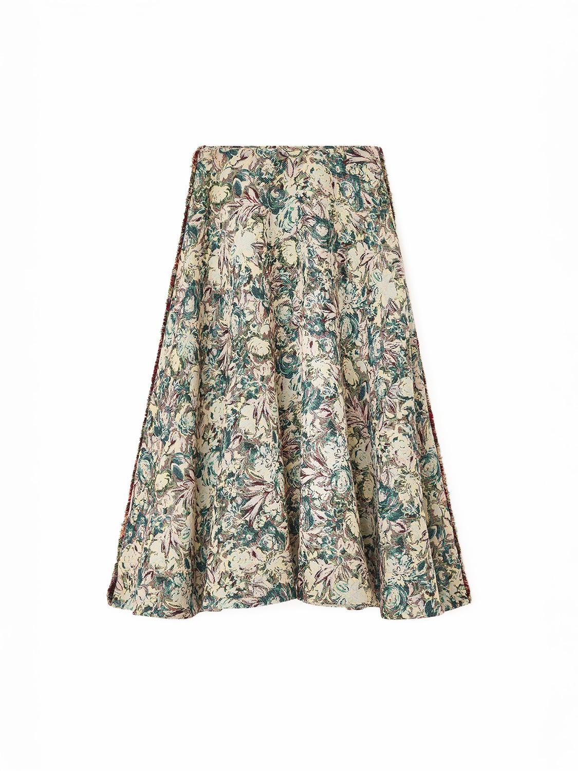 Ganni Long circle skirt with floral print 36 mehrfarbig