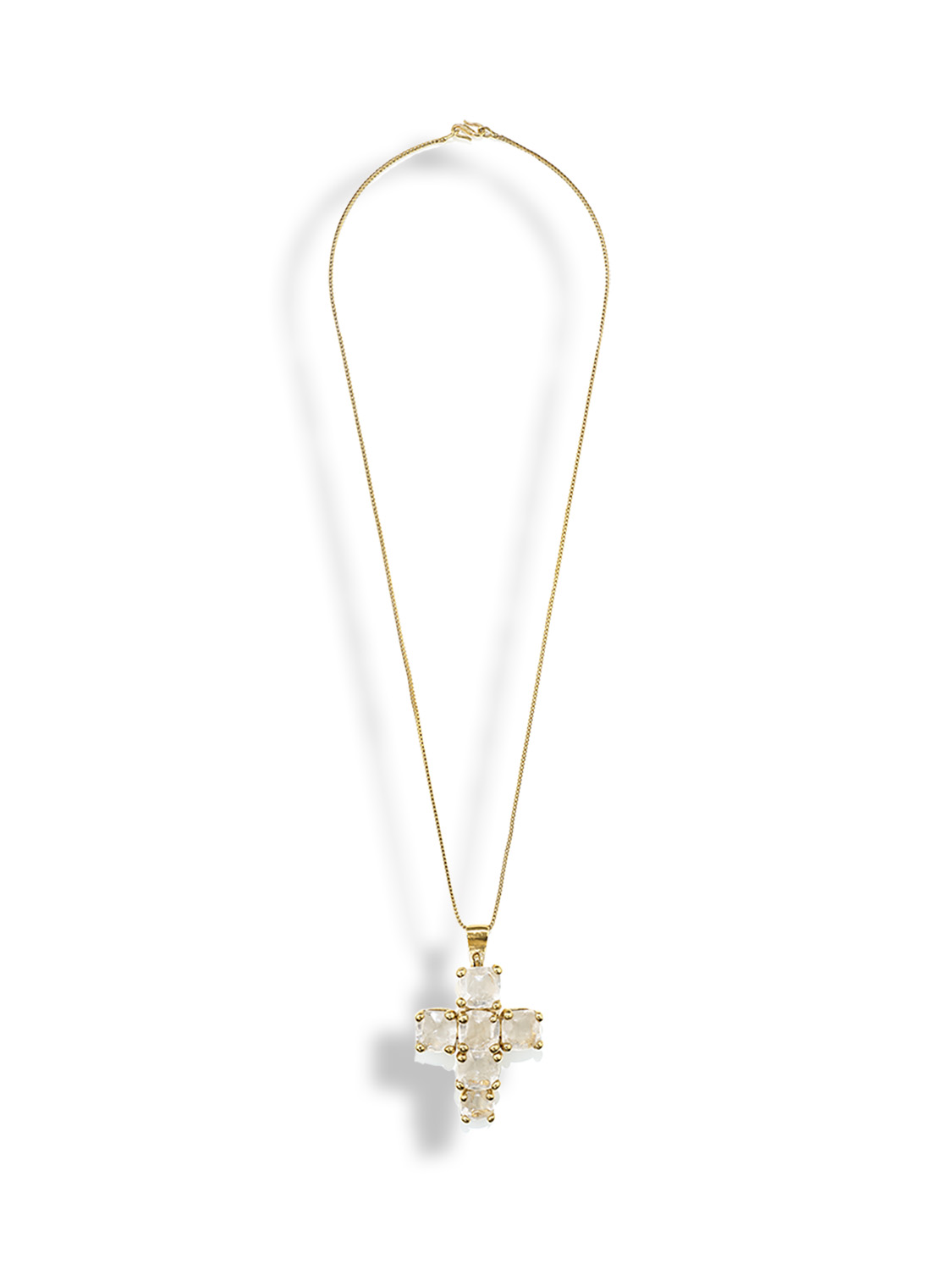 Stones Cross Necklace - Collar con colgante en forma de cruz 