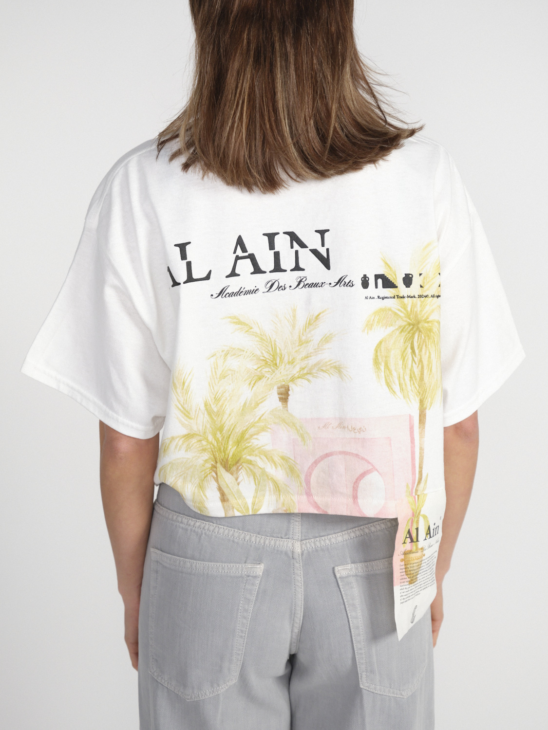 Al Ain Cropped T-Shirt mit Muster  weiß S/M