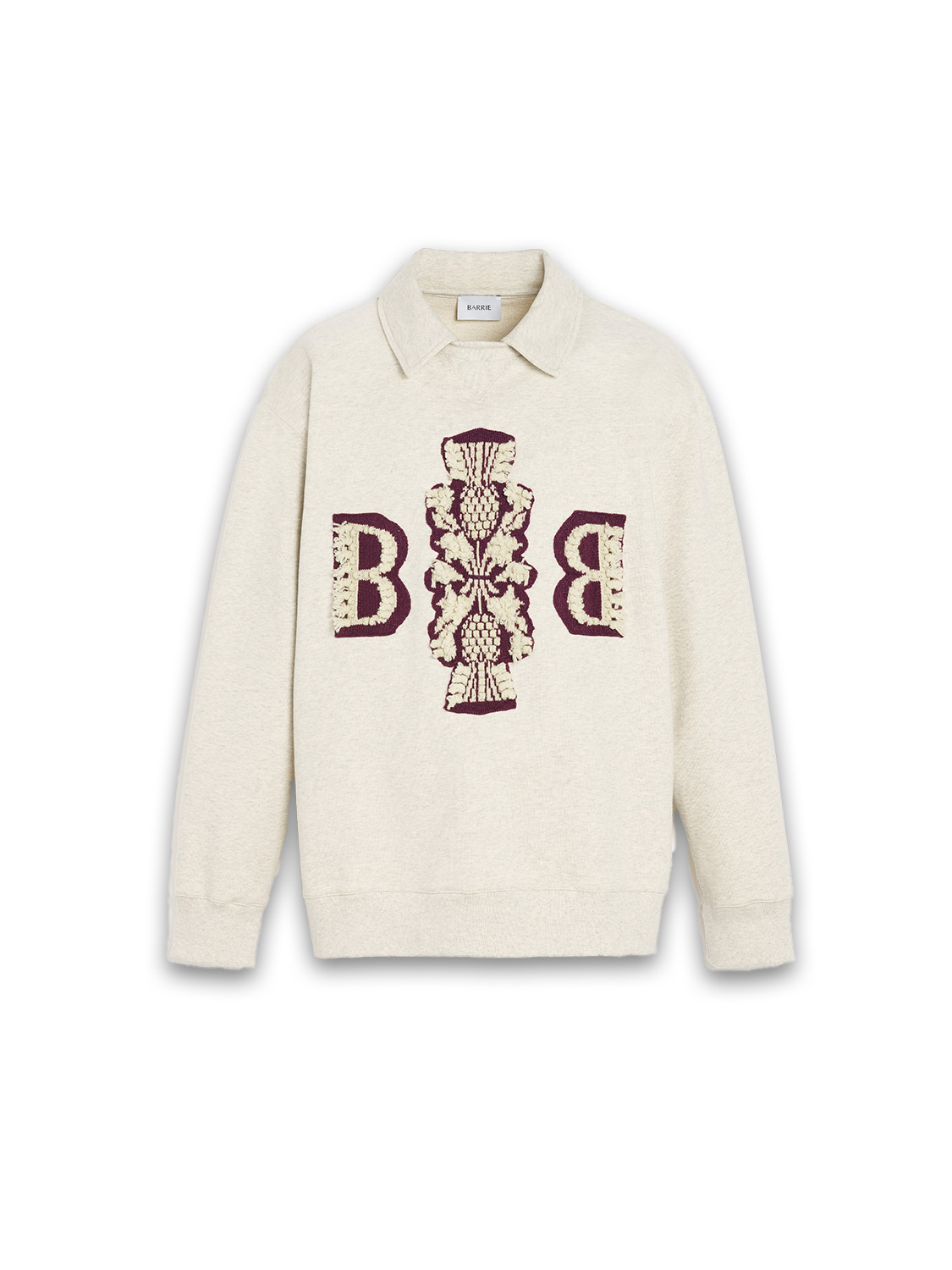 Barrie Thistle Logo - Pullover mit Hemdkragen bordeaux  M