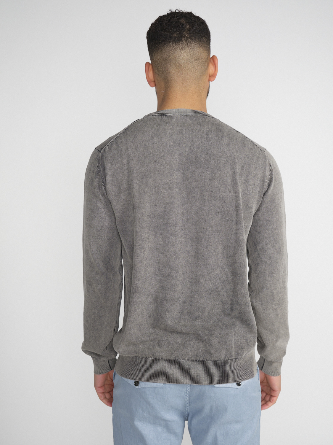 Dondup Girocollo – Light cotton sweater with washed effects  grey 48