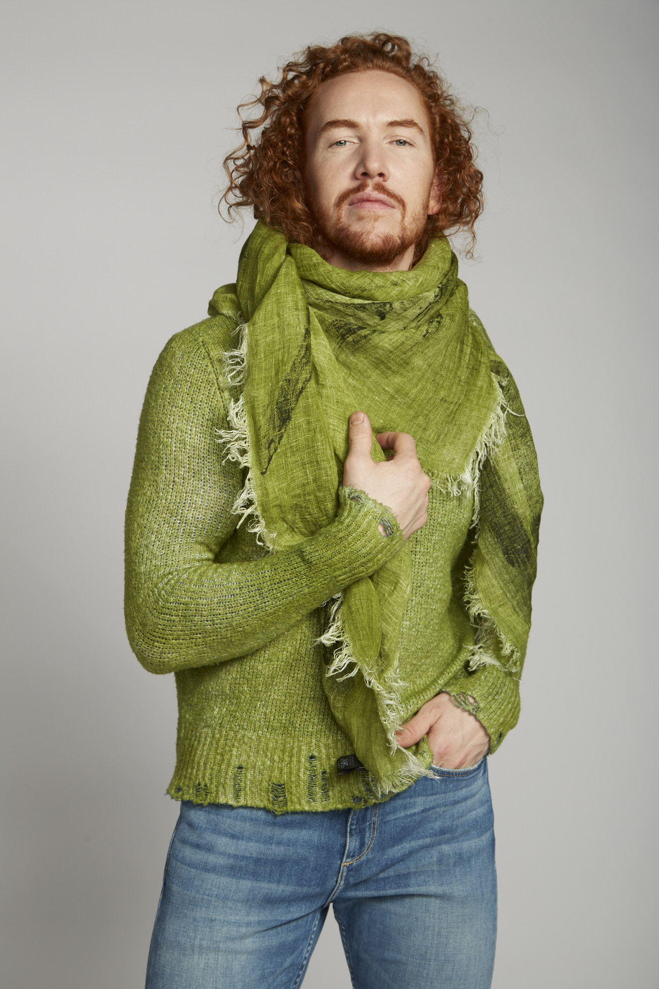 avant toi scarf green front
