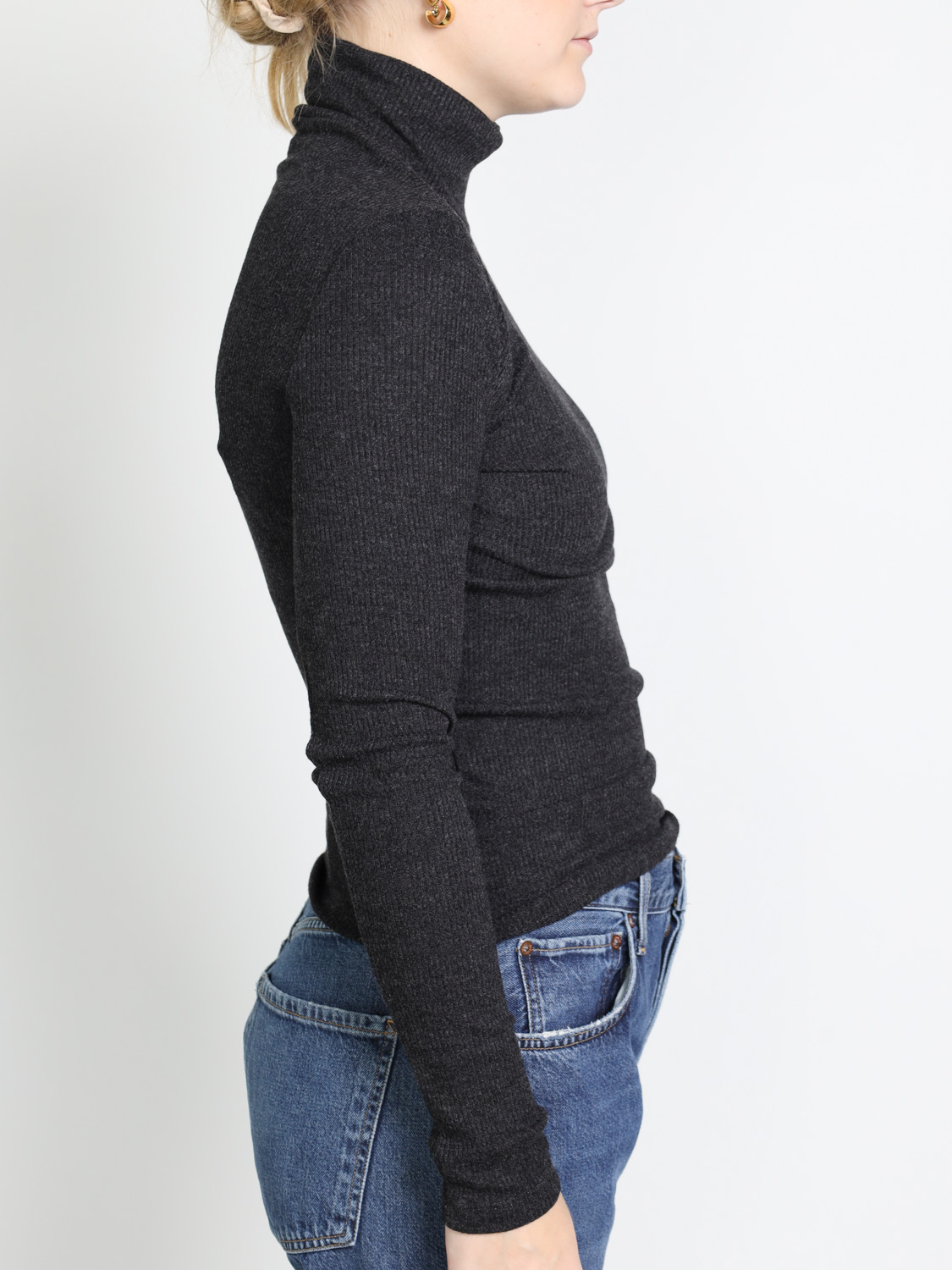 Agolde Pascale – turtleneck sweater  antrhazit  S