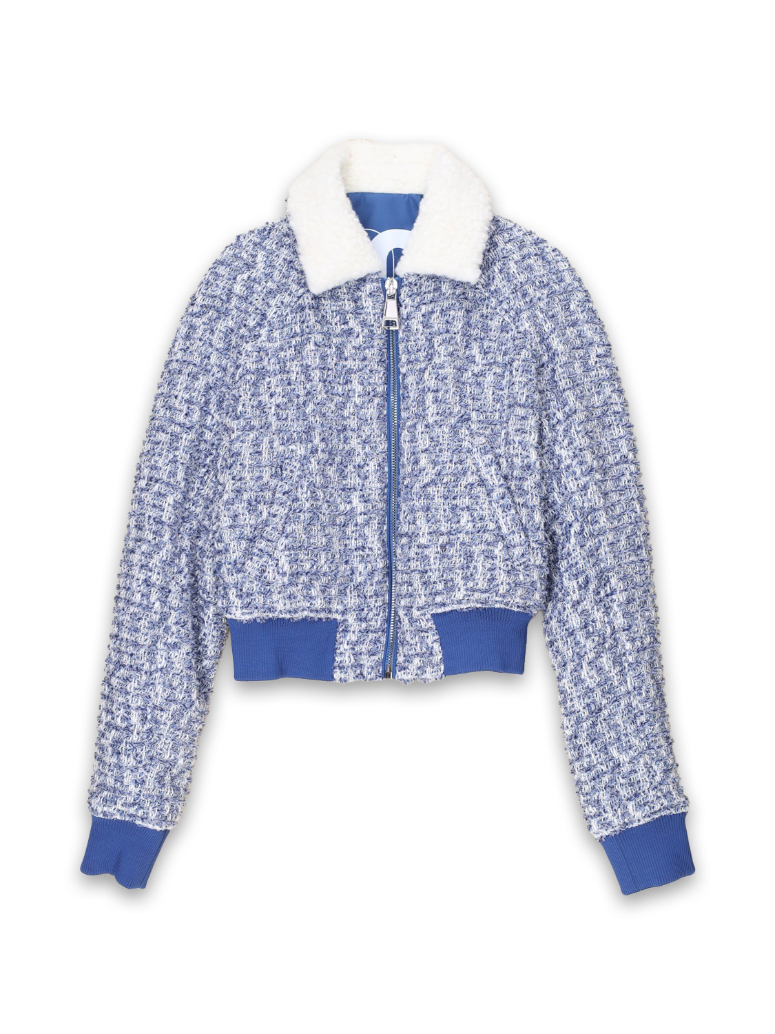 khrisjoy Jim Bomber - Short jacket in tweed look   blue XS/S