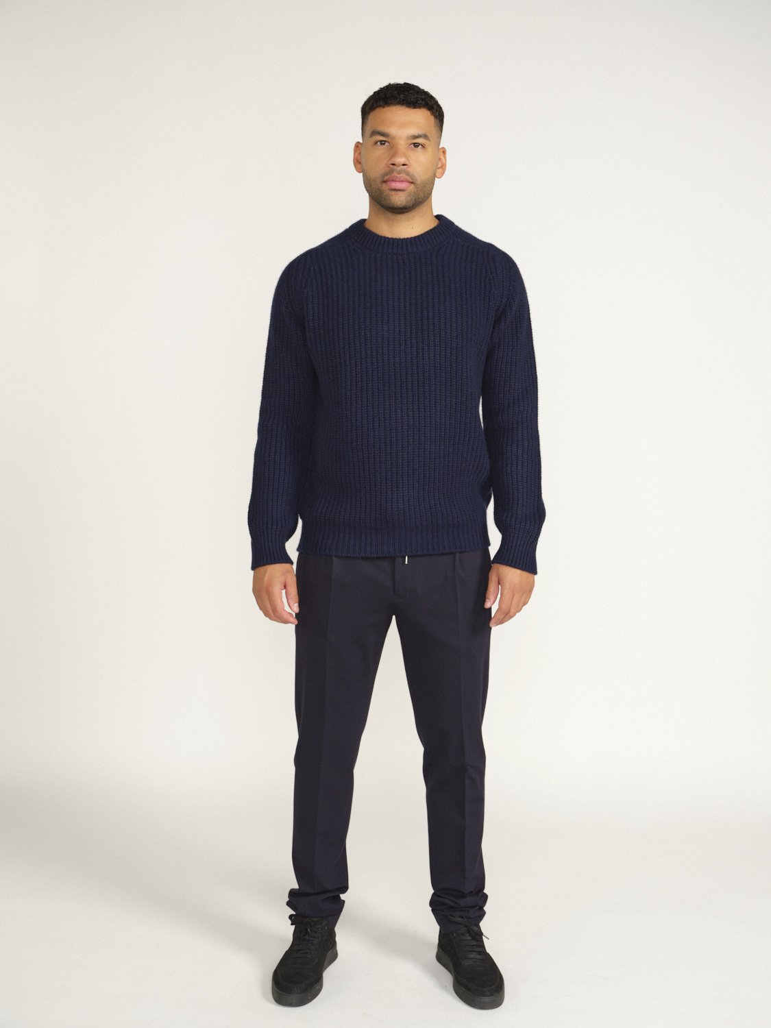 Stephan Boya Mood Rib Sweater - Pull en maille côtelée blau M