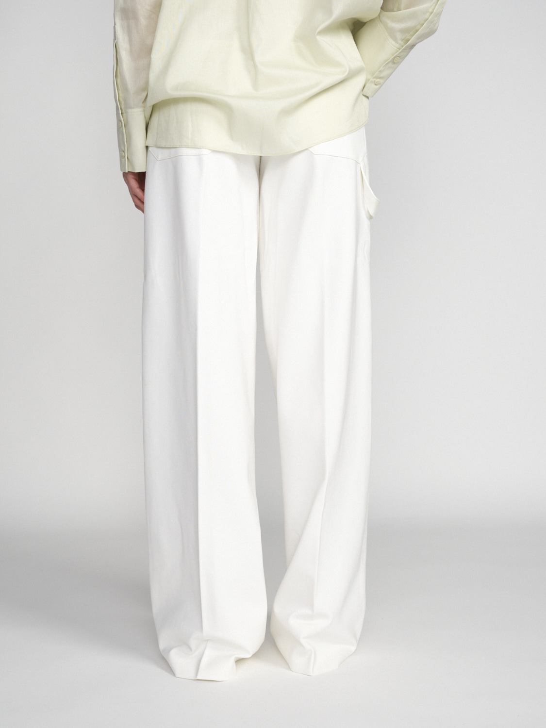 Dorothee Schumacher Emotional Essence - Pantaloni elasticizzati a gamba larga   bianco XS