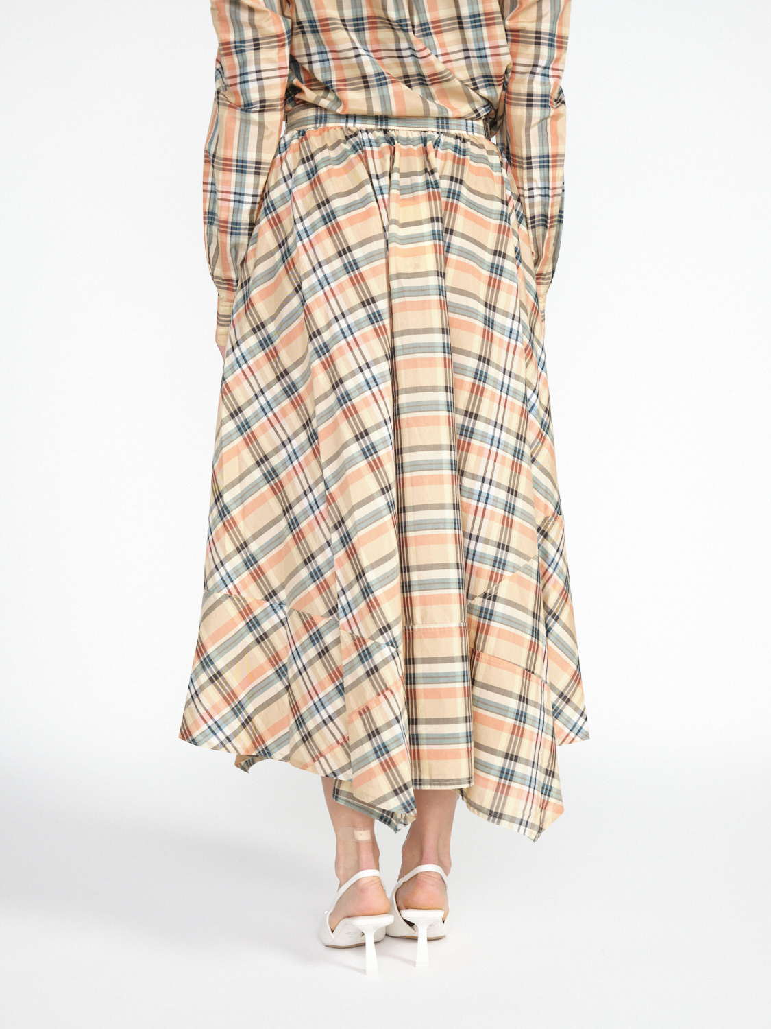 Ulla Johnson  Anette Skirt - Checked maxi skirt in silk-cotton blend multi 36
