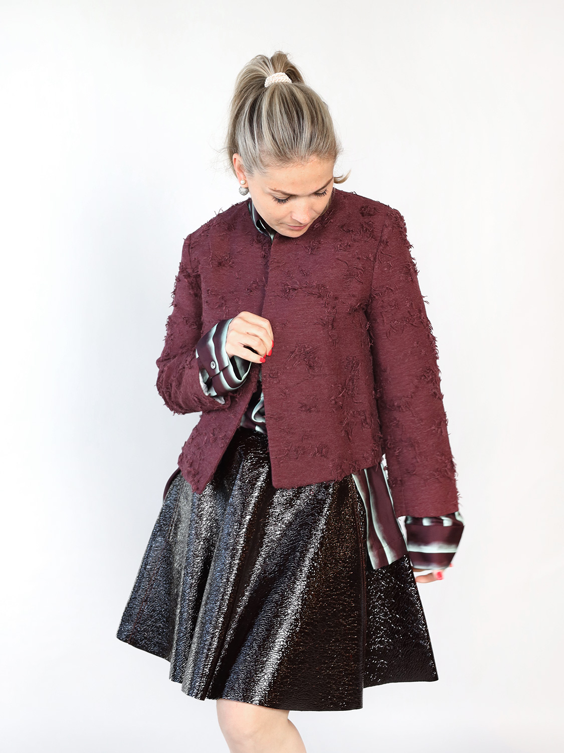 Jacket – Bouclé jacket with fringe
