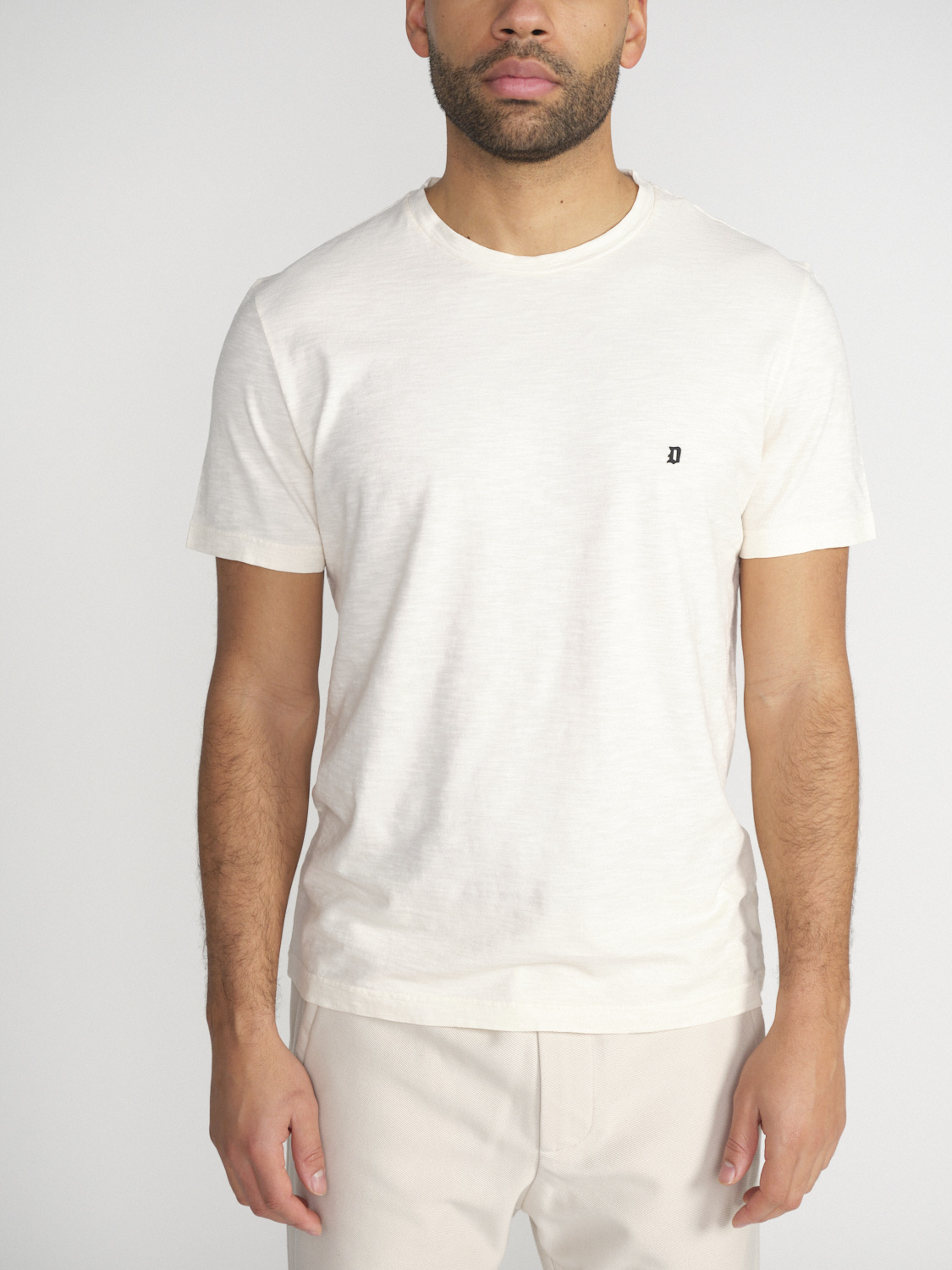 Dondup T-shirt in cotone leggero  creme XXL