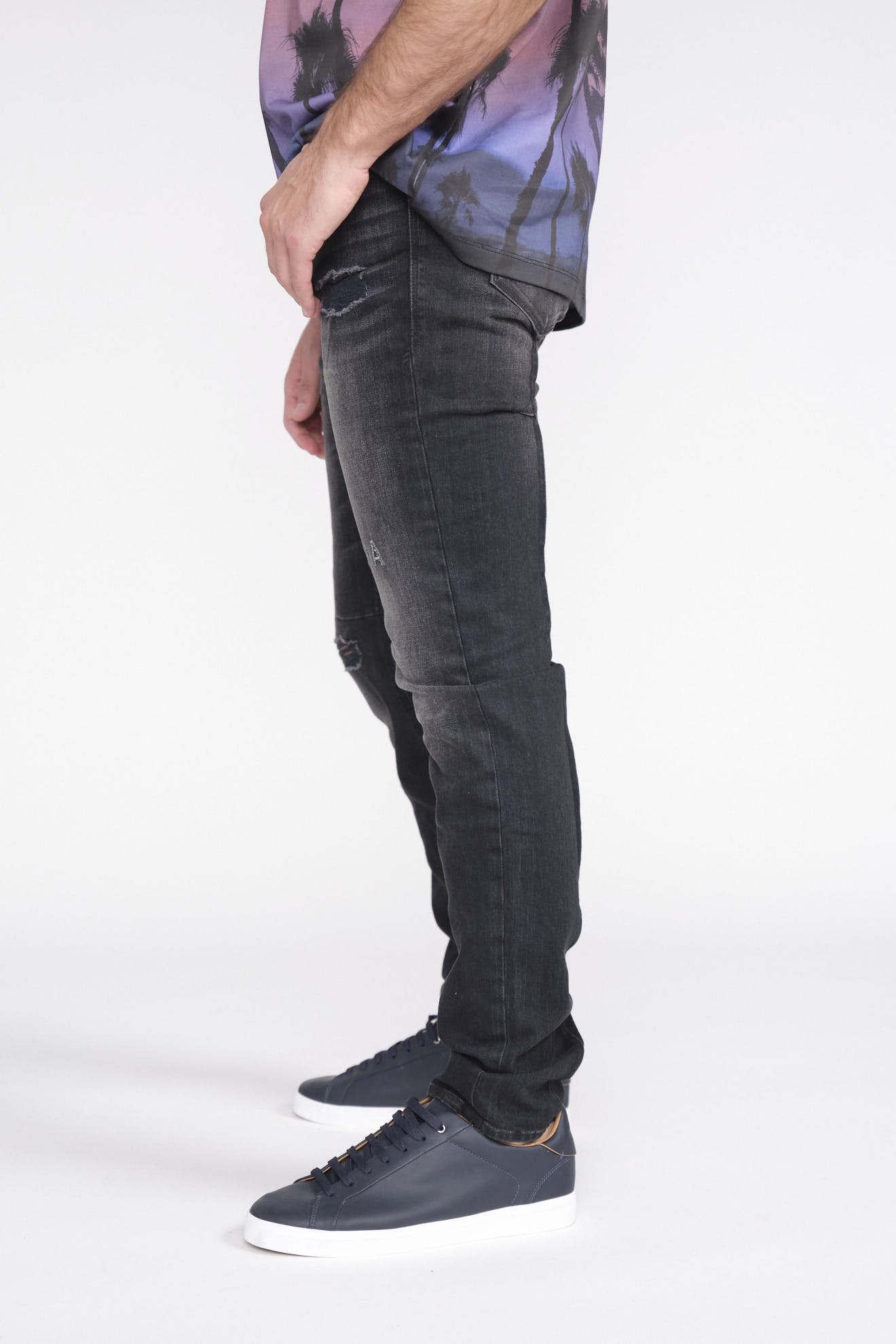 RtA Classic Pintuck - Pantalon en jean  gris 33