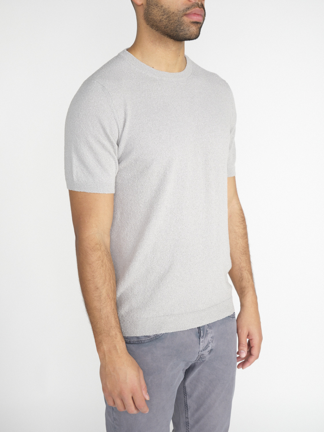 Stefan Brandt Eli 30 - T-shirt girocollo in cotone grigio XL