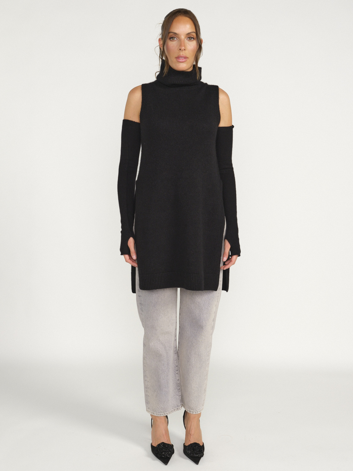 Iris von Arnim Svea - Abito senza maniche in cashmere nero M