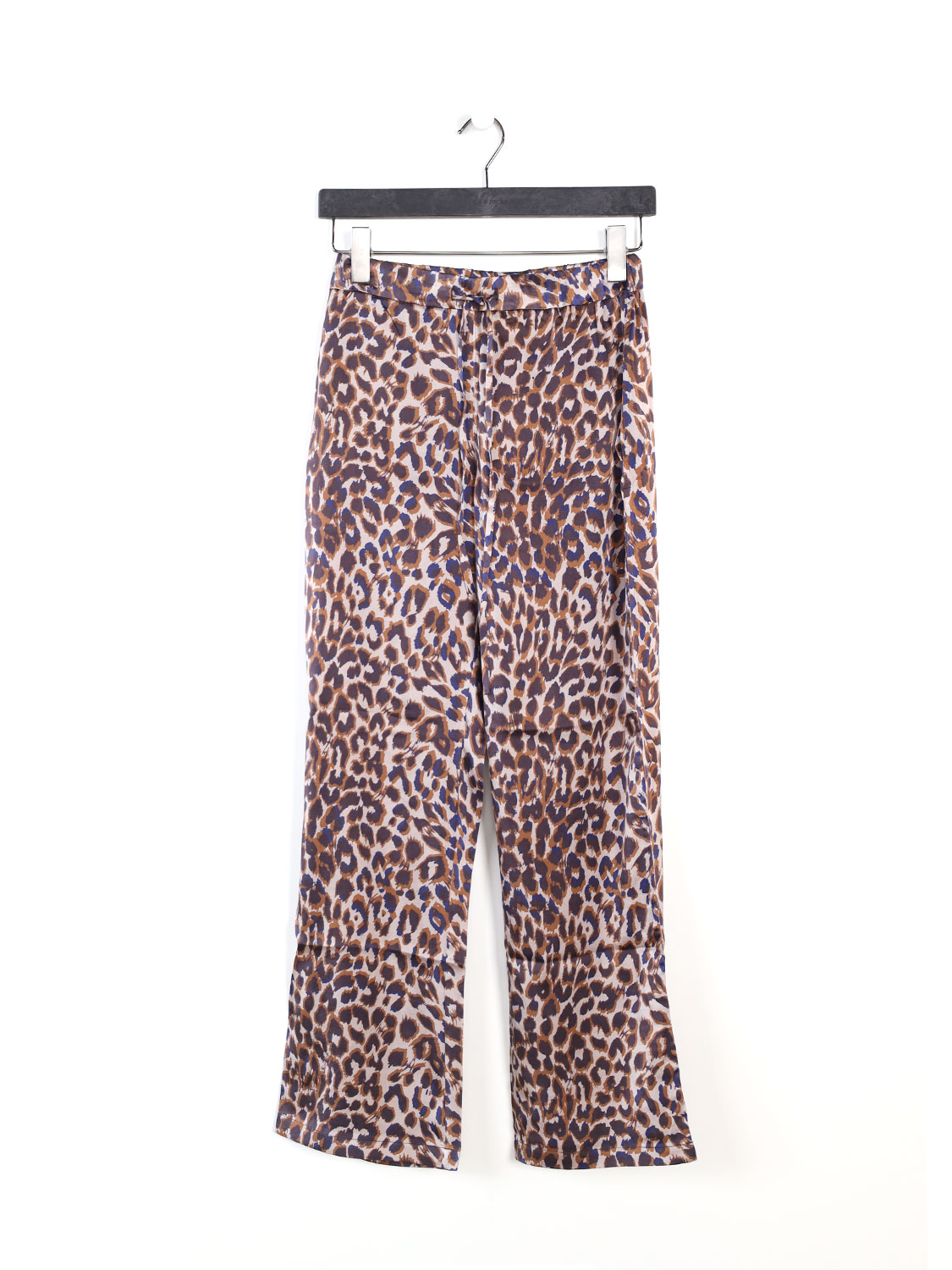 Silk trousers with leo pattern 