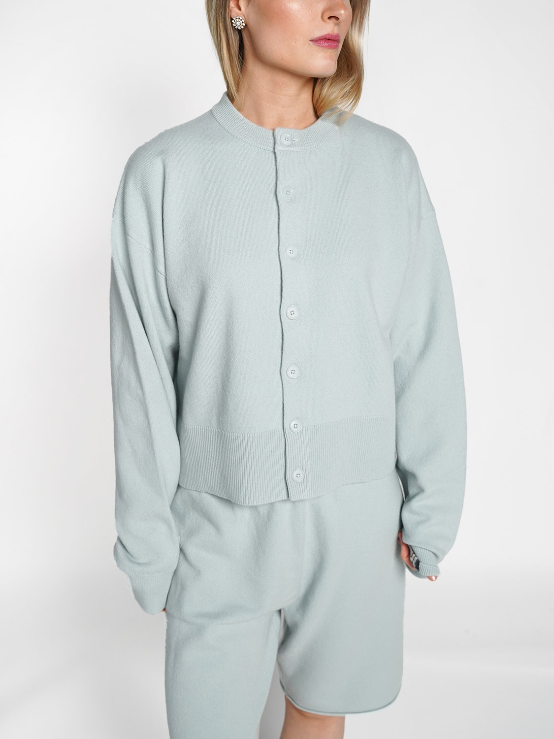 Extreme Cashmere n°170 chou – Strickjacke aus Cashmere  hellblau Talla única