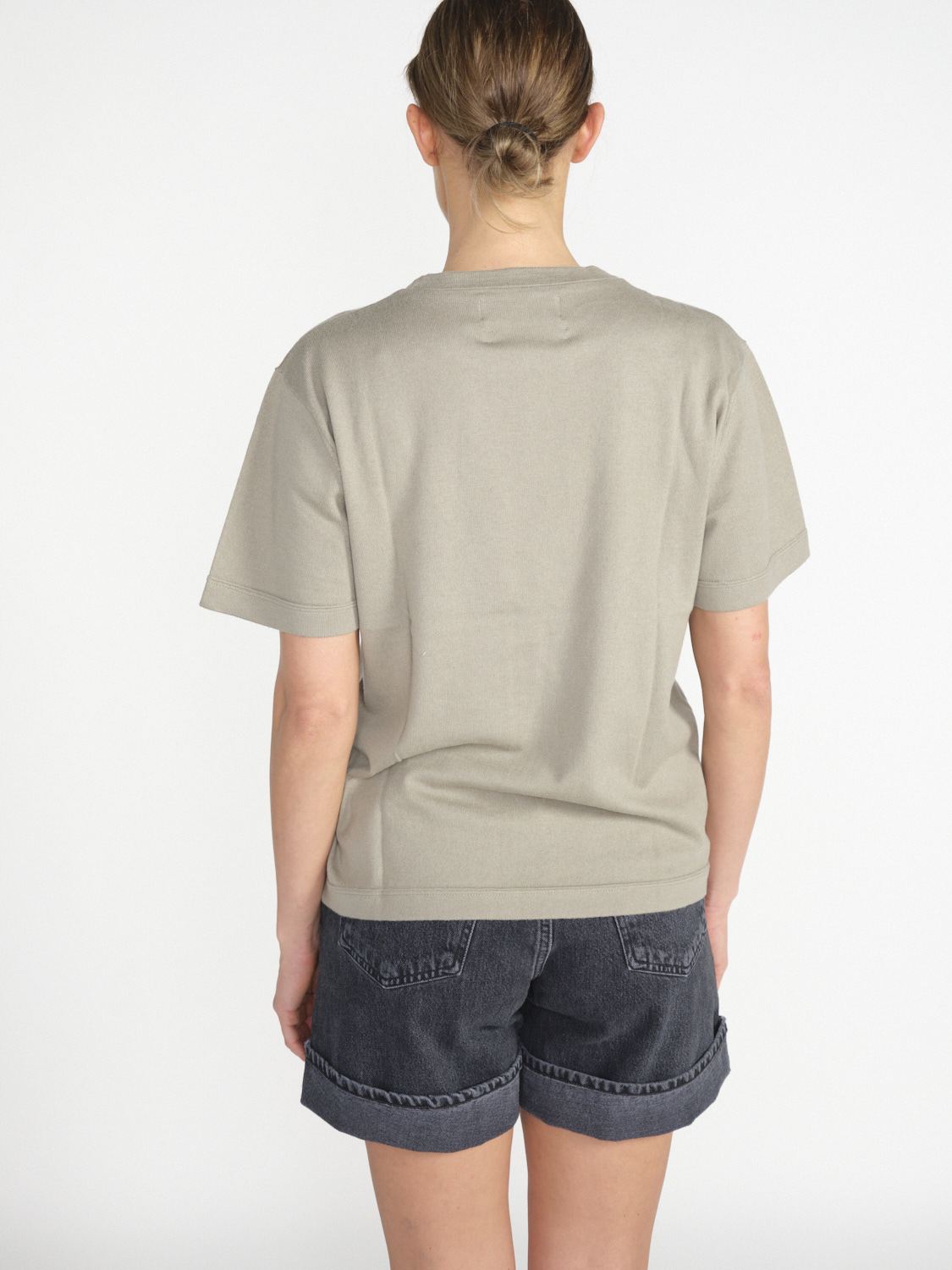 Extreme Cashmere n° 268 Cuba - T-shirt ampia in misto cashmere e cotone hellgrün Taglia unica