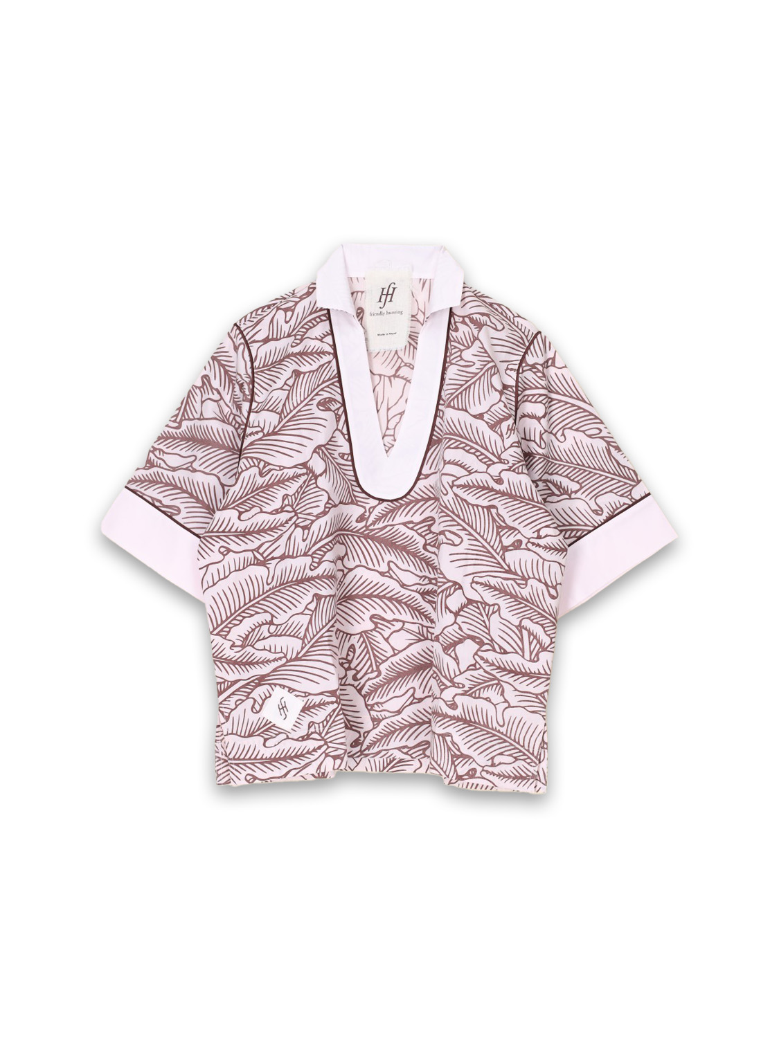 Breathe Popeline – Kurzärmlige Tunika-Bluse mit floralem Print 	 