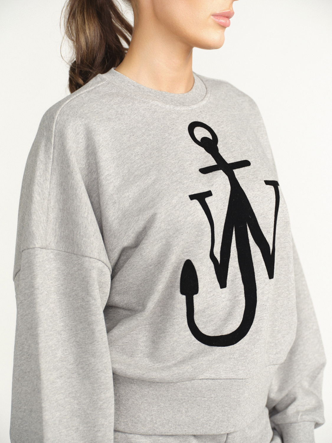 JW Anderson Anchor Sweatshirt – Pullover mit Logodesign grau L