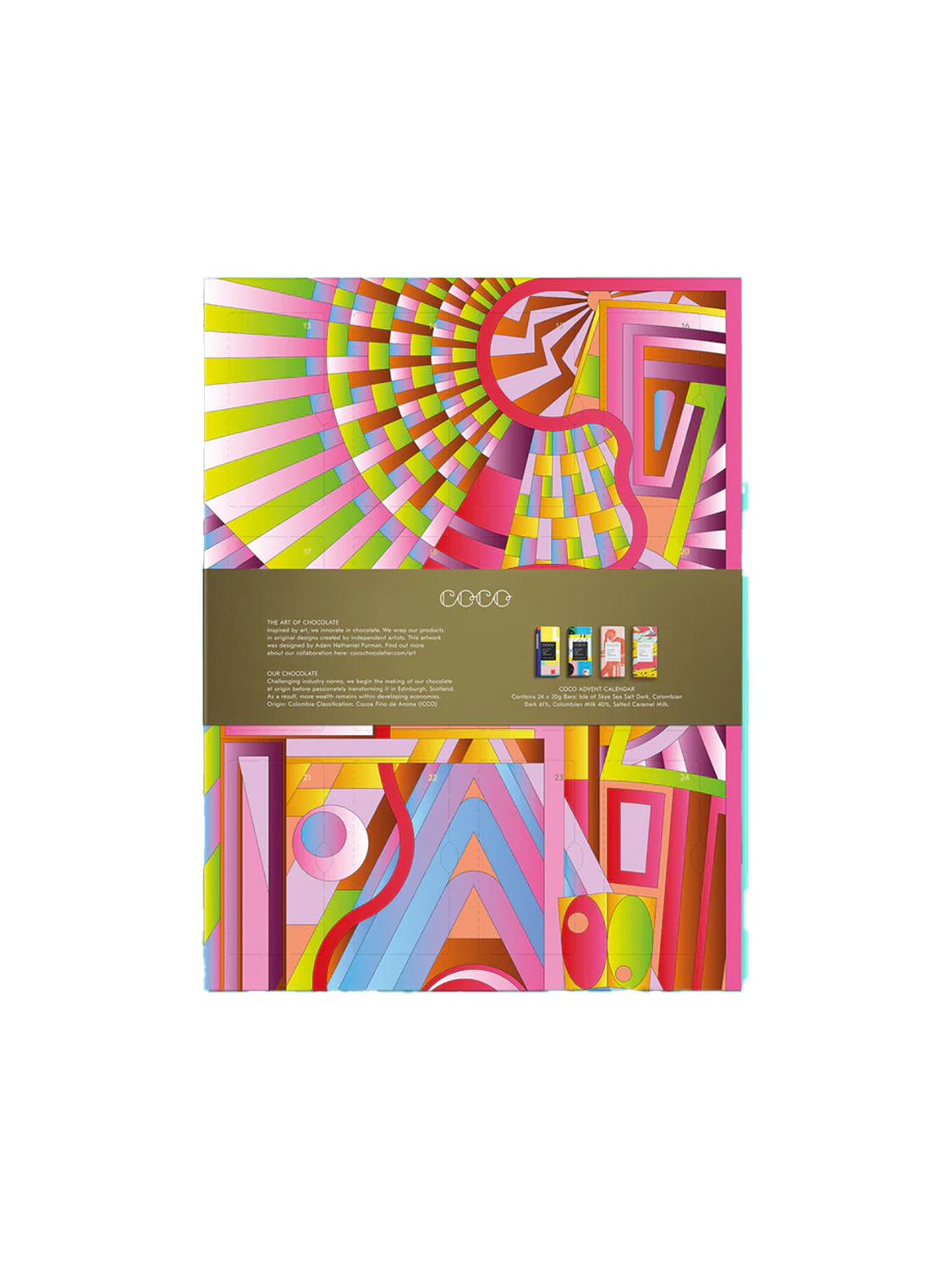 Coco Artwork chocolate advent calendar   Advent Calendar pink