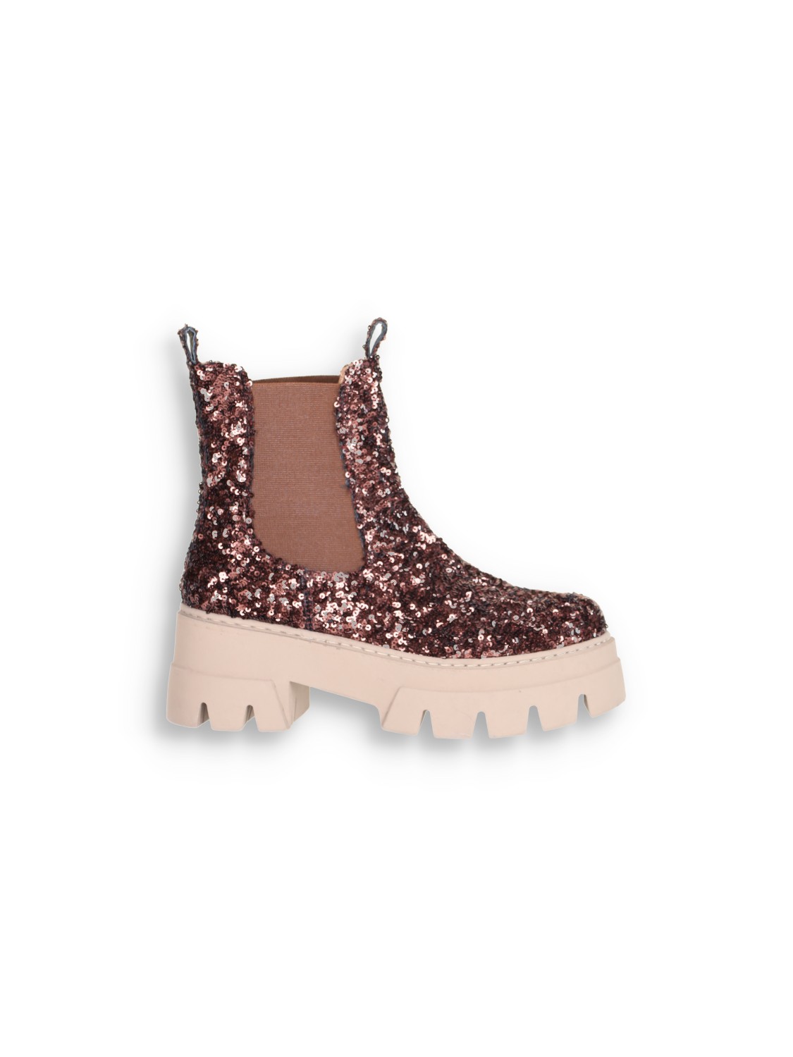 Ennequadro Bottines avec motif à paillettes braun 36