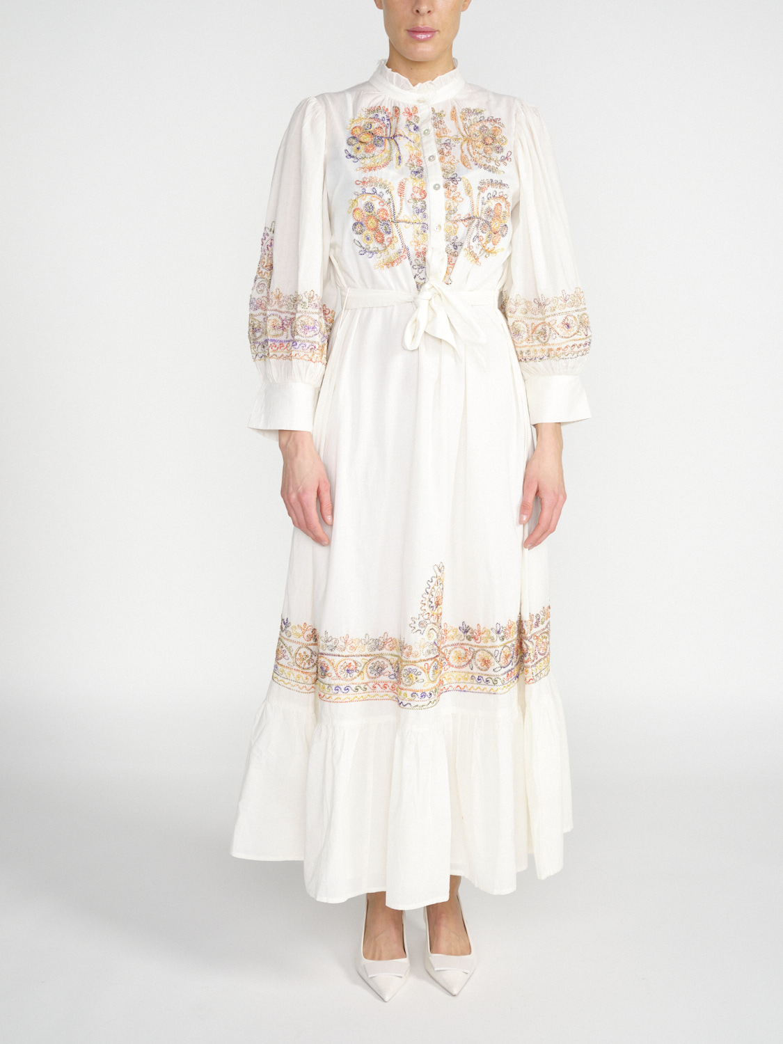 Antik Batik Neil – Maxikleid mit Bohoo-Stil   blanco 36