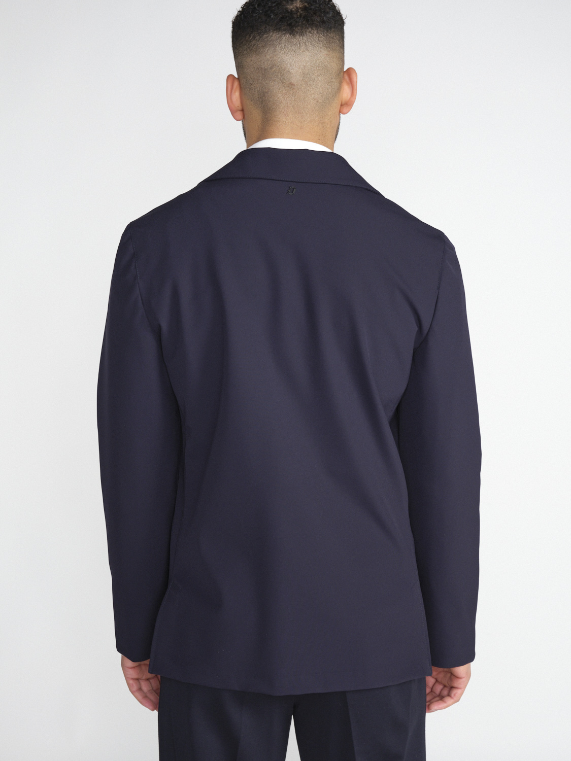 Dondup Single-breasted jacket with stretch  marine 48