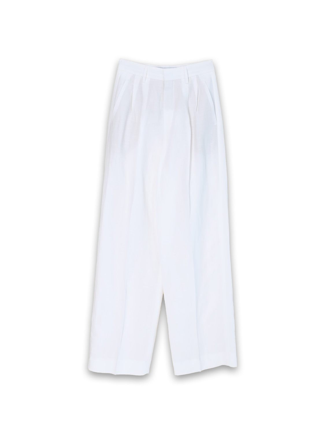Rossi Noa - Pantaloni a pieghe in misto lino   bianco XS