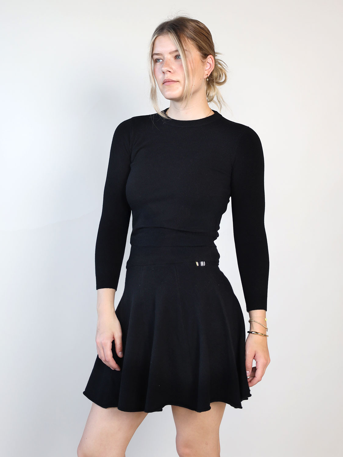 Extreme Cashmere N°379 Girl – Minirock aus Cashmere-Mix schwarz One Size Extreme Cashmere N°379 Girl – Minirock aus Cashmere-Mix schwarz One Size