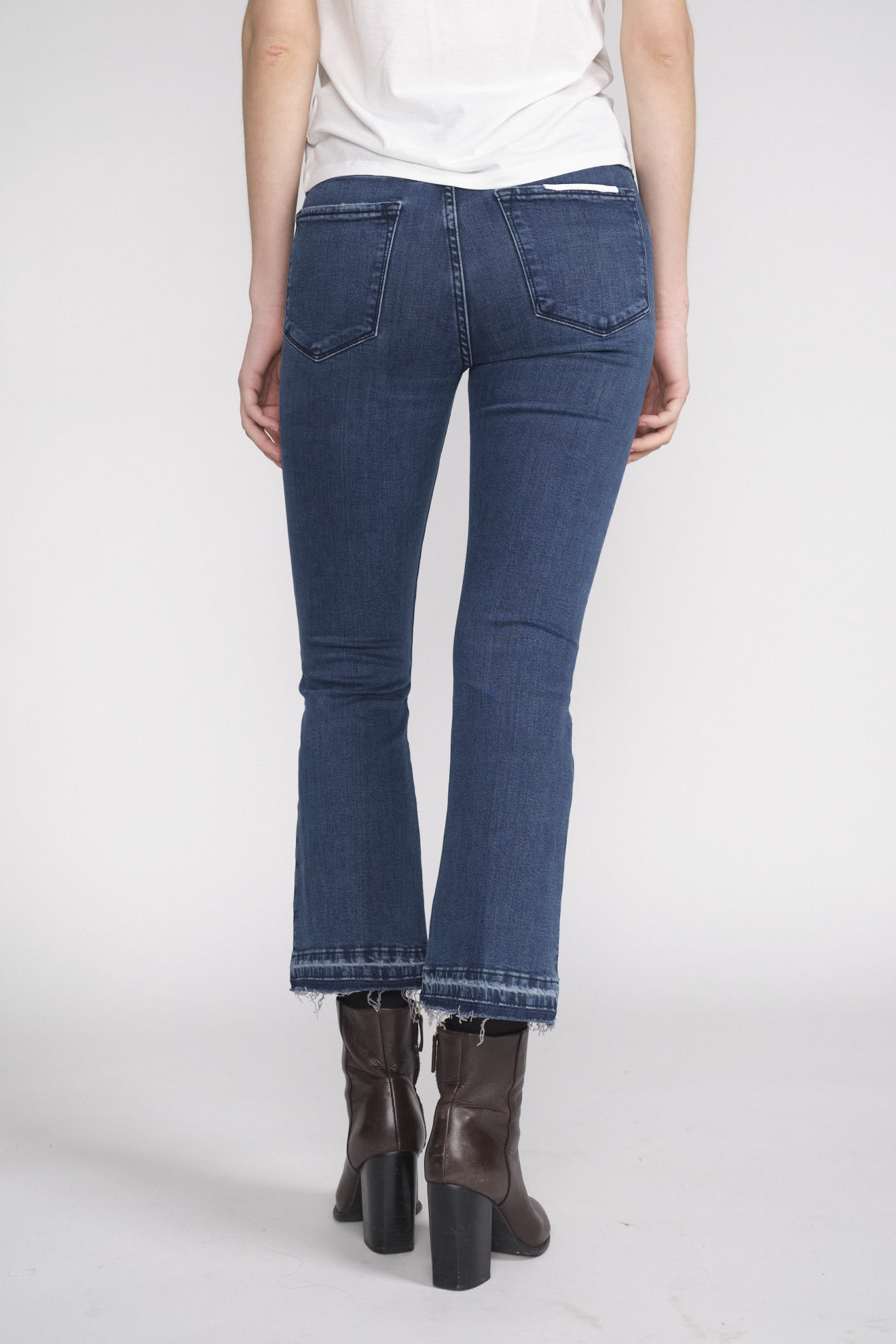 Frame Le Crop Mini Boot - Jeans bootcut in cotone blu 25