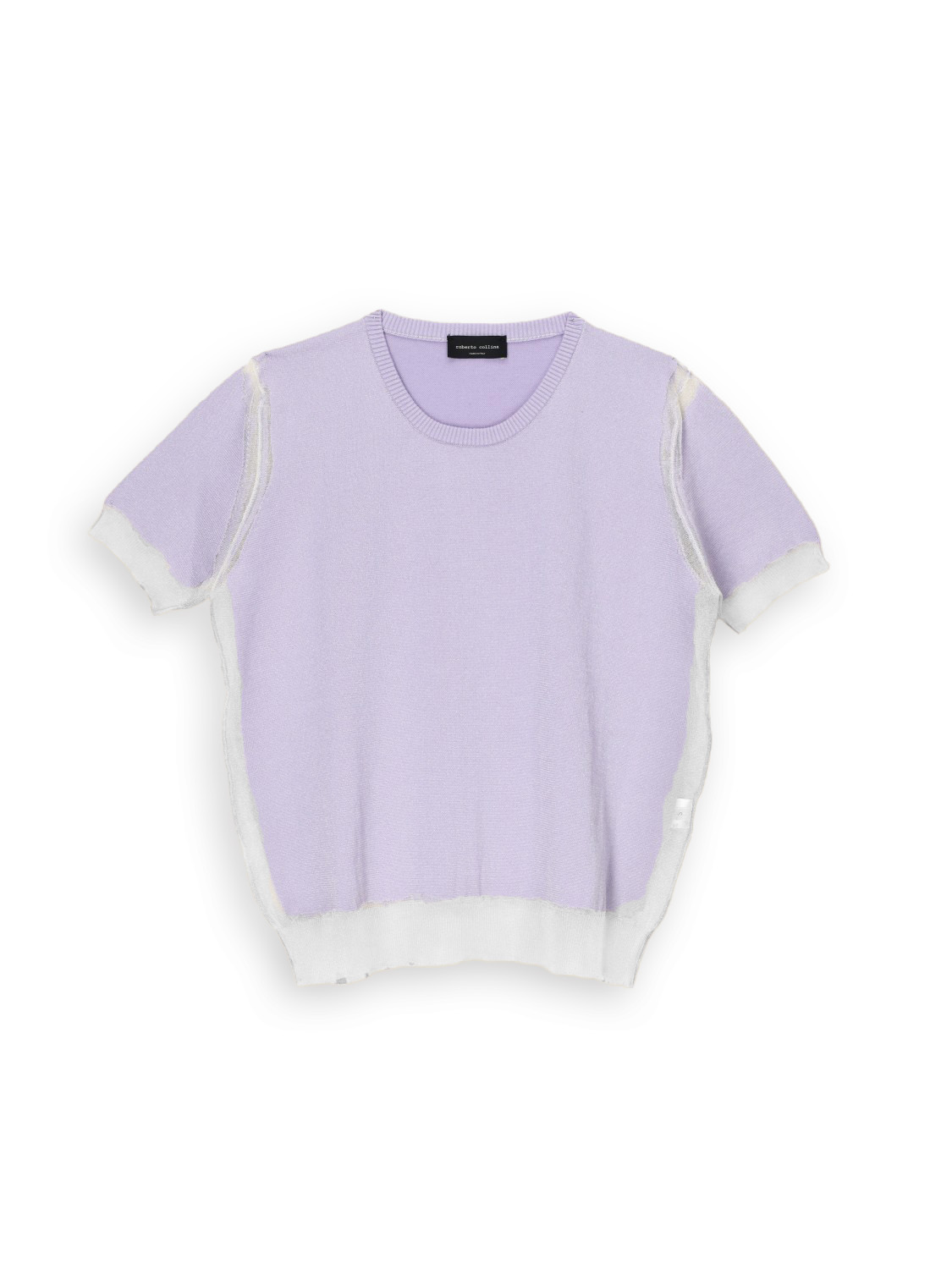 Devore - Shirt with transparent details  purple M