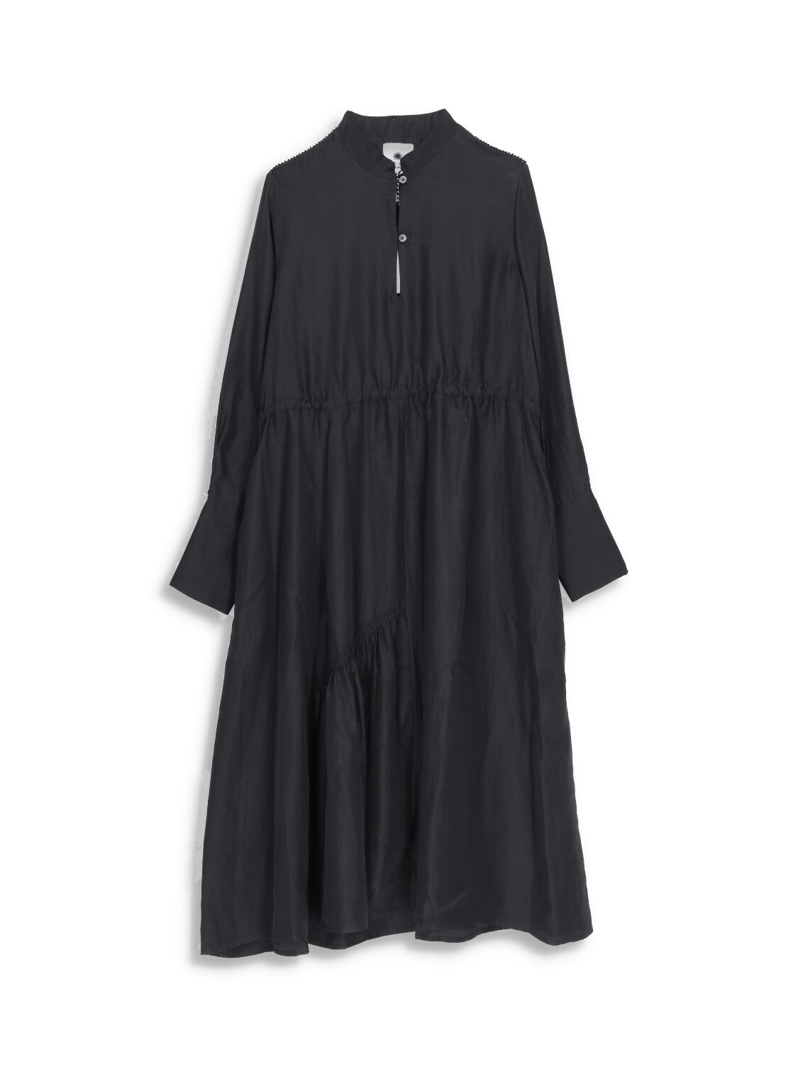Mary - Long Sleeve Midi Dress with Waist Cord
