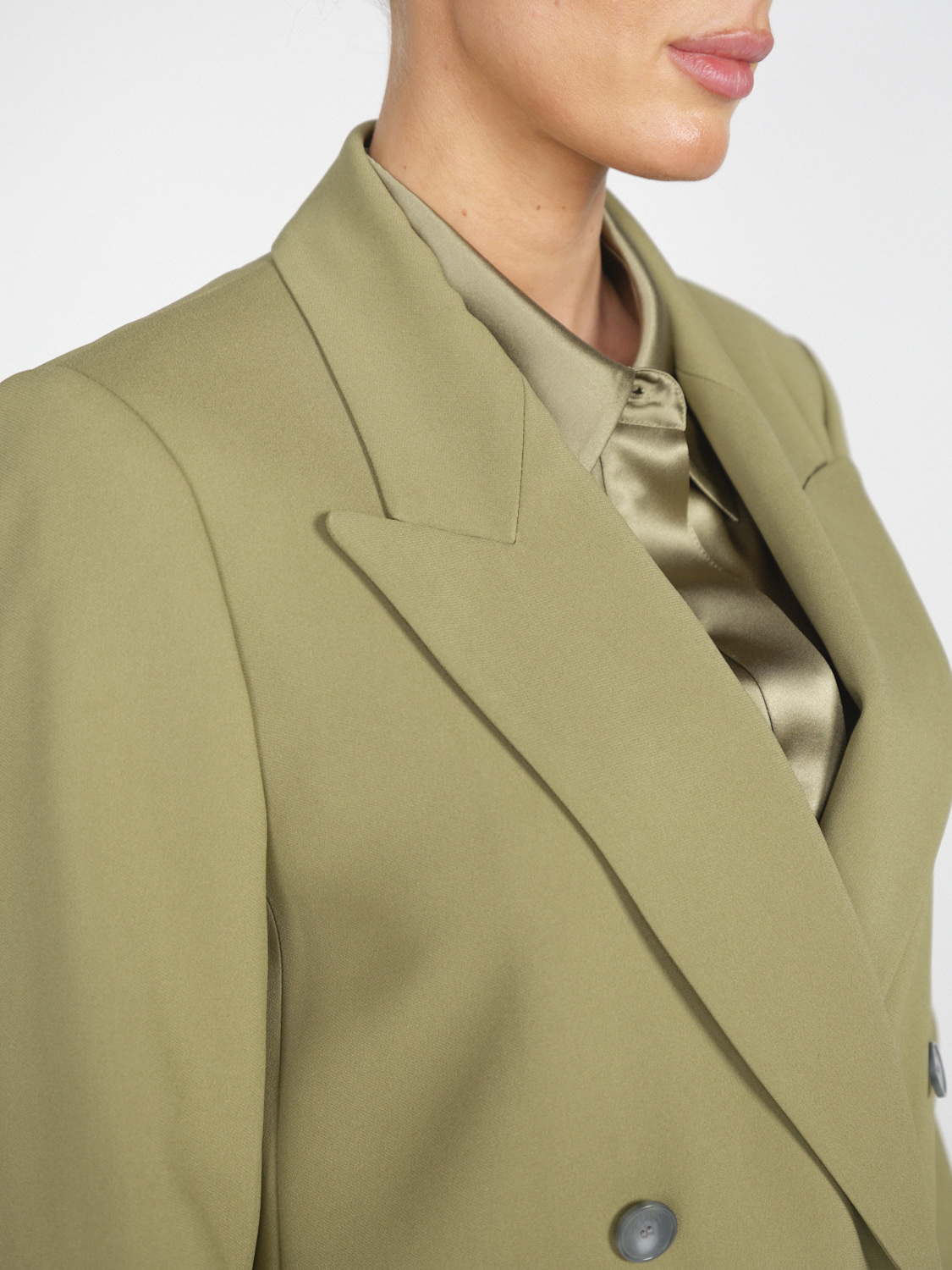 Joseph Comfort Cady Jaden Jacket - Double-breasted blazer in hightech fabric  khaki 36