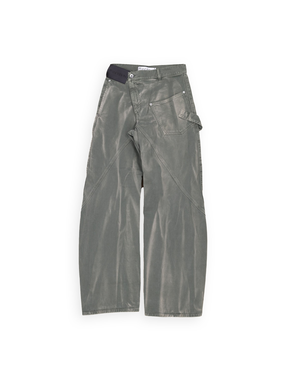 JW Anderson Jeans coloré de style worker en coton robuste khaki 30
