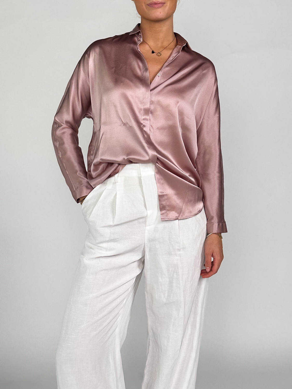 Blooming Argordo – stretchy silk blouse   brown 34