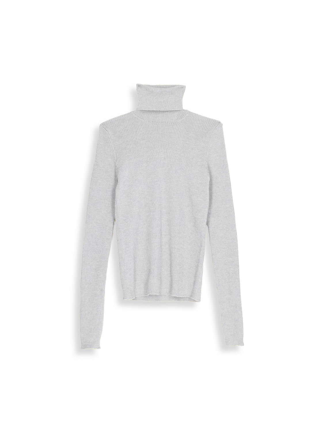 Roberto Collina Dolcevita ML - Turtleneck sweater made of merino wool grey S
