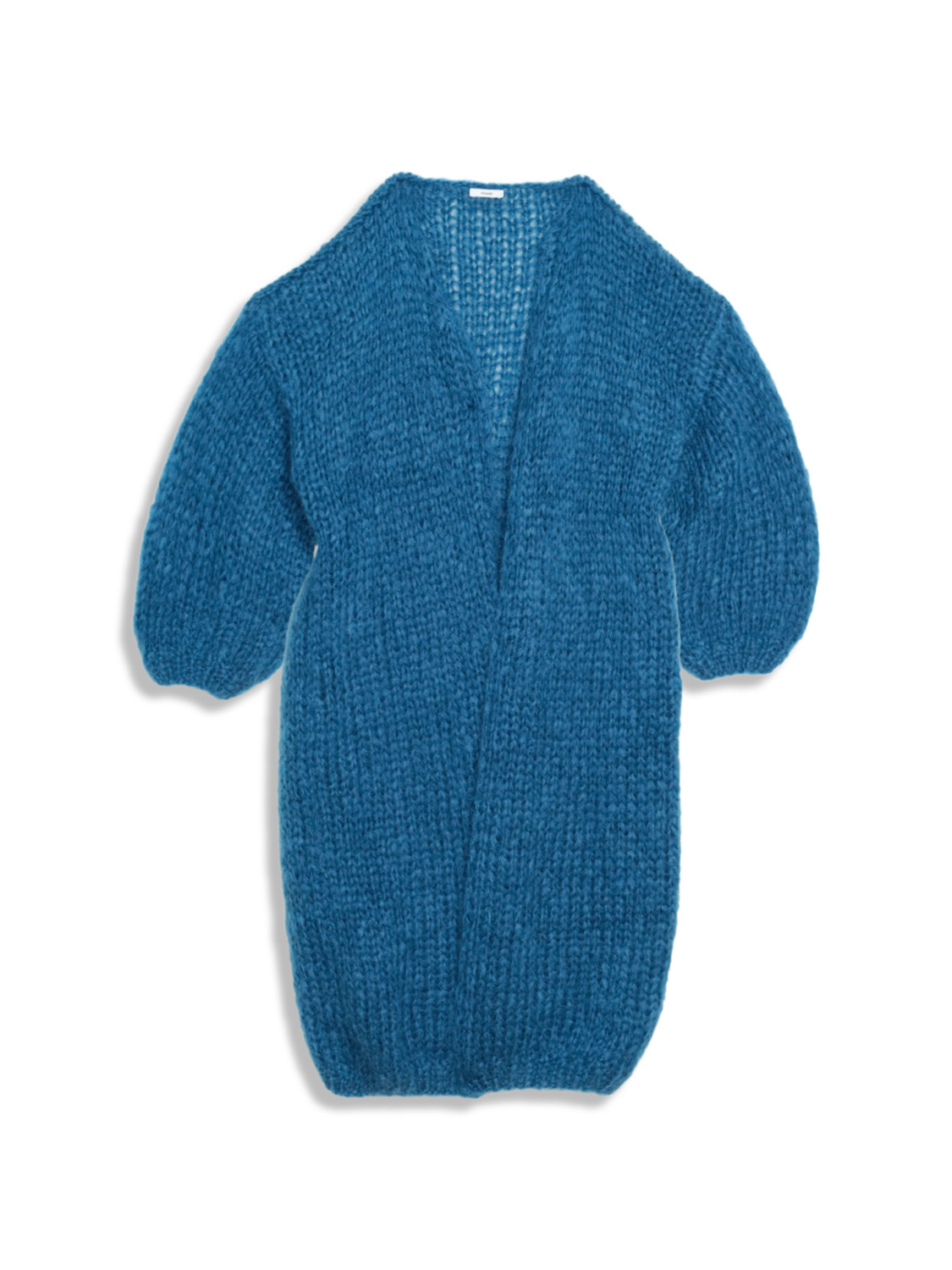 Maiami Mohair Big Coat - Cardigan with wide sleeves in mohair blue One Size