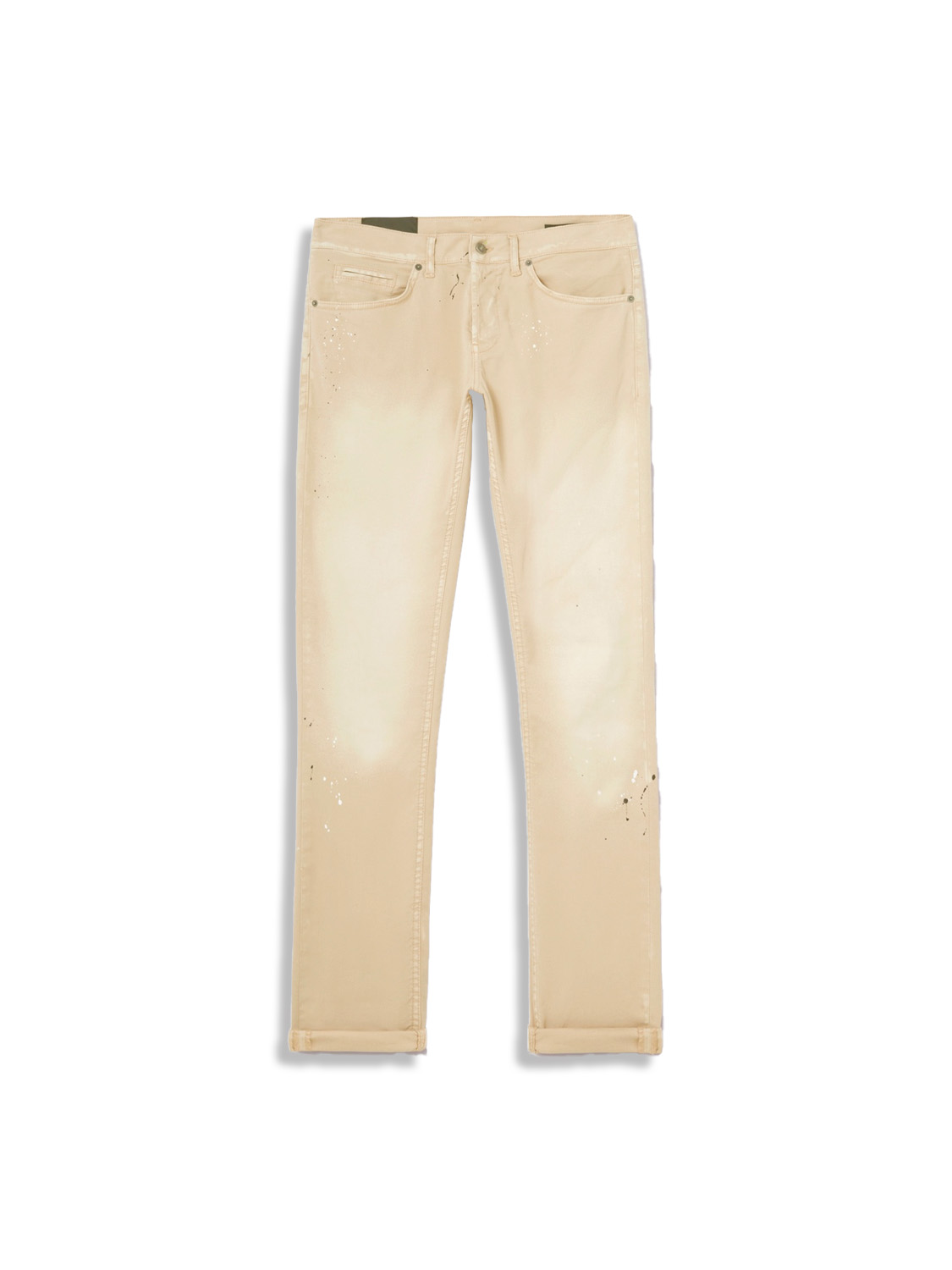 Pants with color speckle optics made of cotton