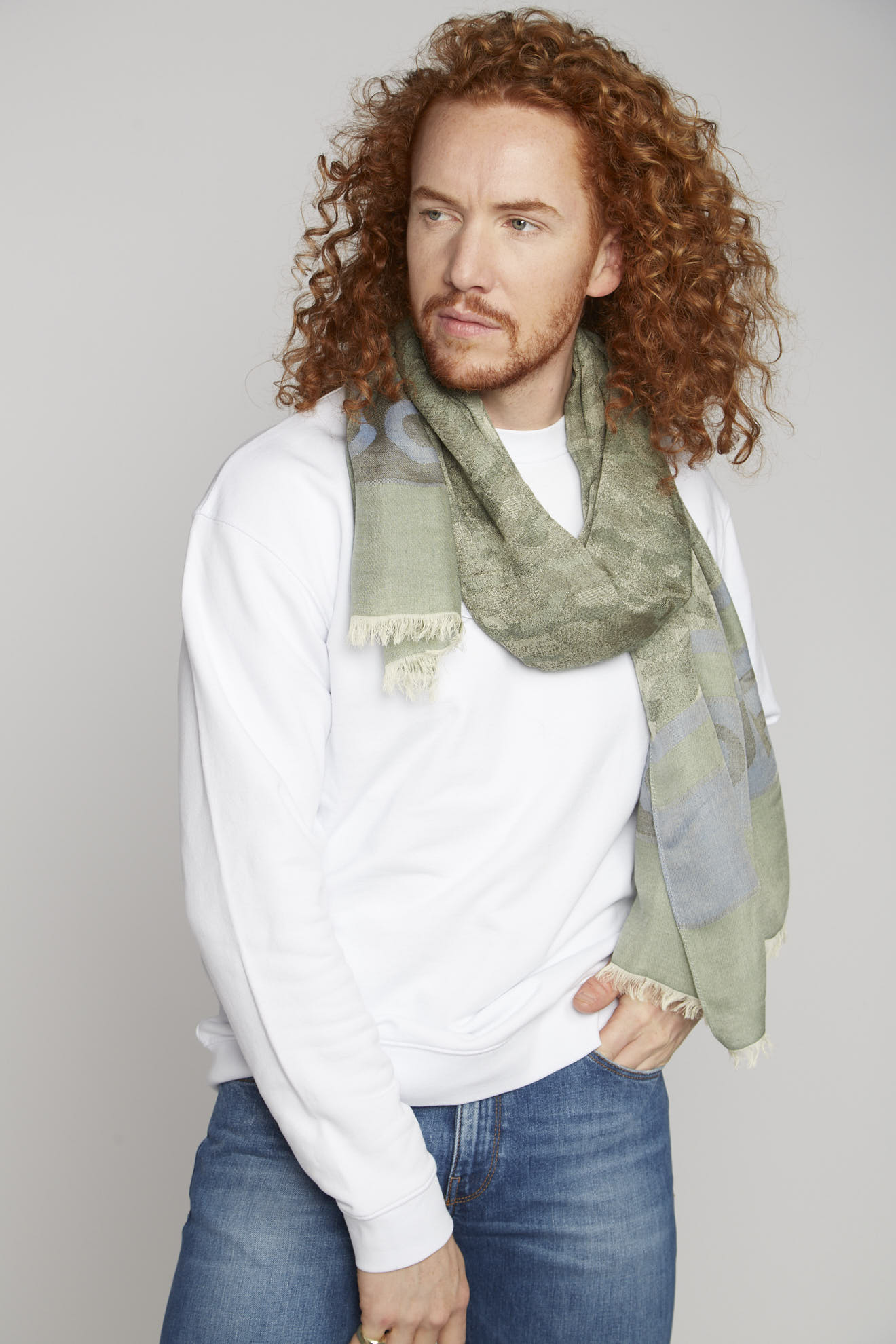 dondup scarf patterned front