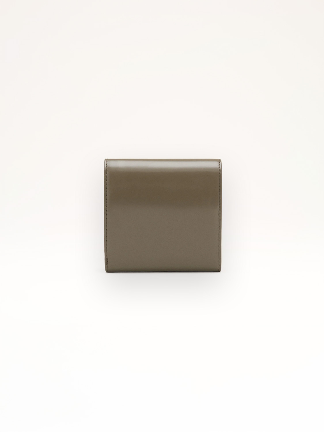 Ami Paris  Glazed leather wallet khaki One Size